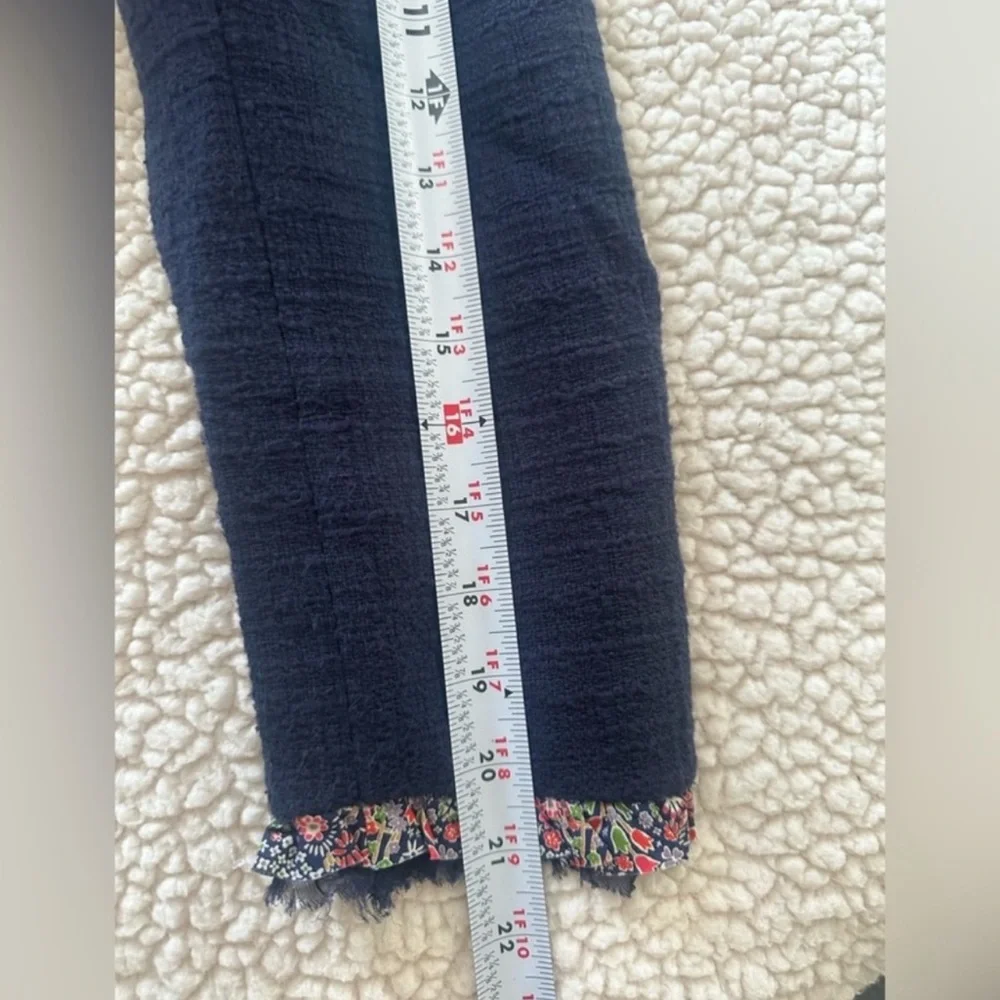 J. Crew Lady Jacket Navy Tweed Liberty London Floral Ruffle
Size 10 petite - Picture 9 of 12